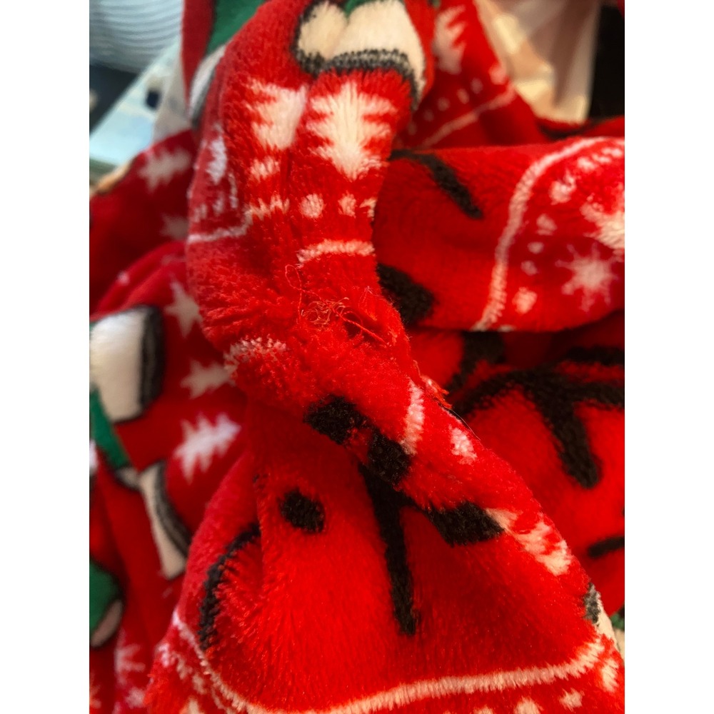 Friends Show Christmas Pajama‎ One Piece Sleepwear XL Red Holiday Fleece - Picture 7 of 7